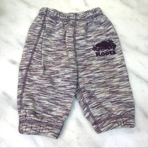 baby roots • heathered purple jogger pants 3-6m